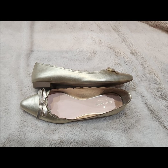 kate spade Shoes - Gold Kate spade ballet flats size 6.5